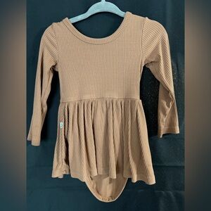 Little Sleepies Brown Ribbed Casual Dress